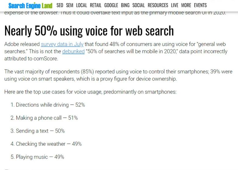 Voice Search Usage Statistics