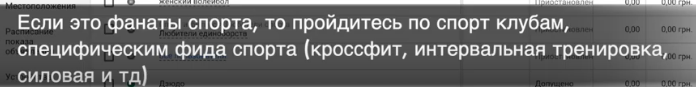 Объявления на узкую аудиторию