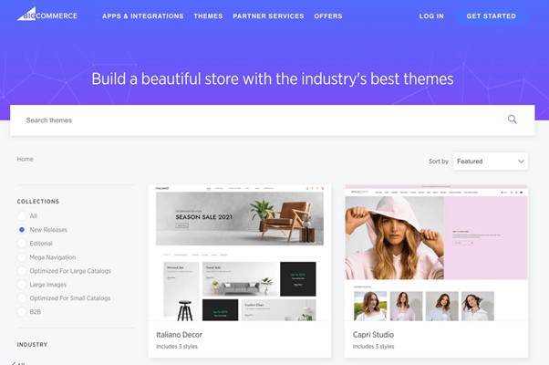 Select templates for BigCommerce