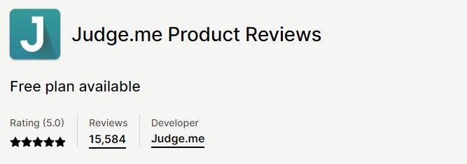 Judge.me Add-on for Shopify