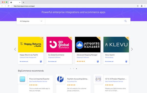 Магазин приложений BigCommerce для интеграций и маркетинга