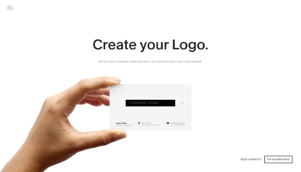Конструктор логотипів платформи Squarespace