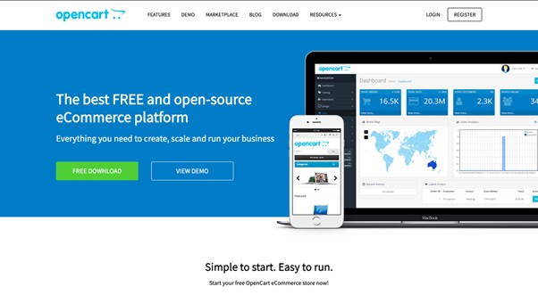 CMS for online stores OpenCart