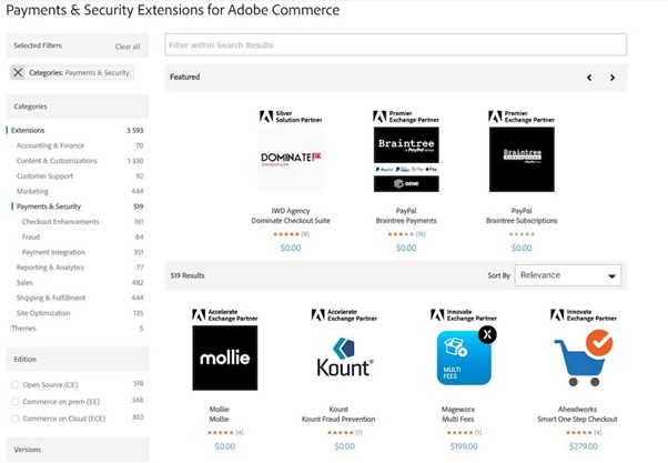 Extensions and add-ons for Adobe Commerce