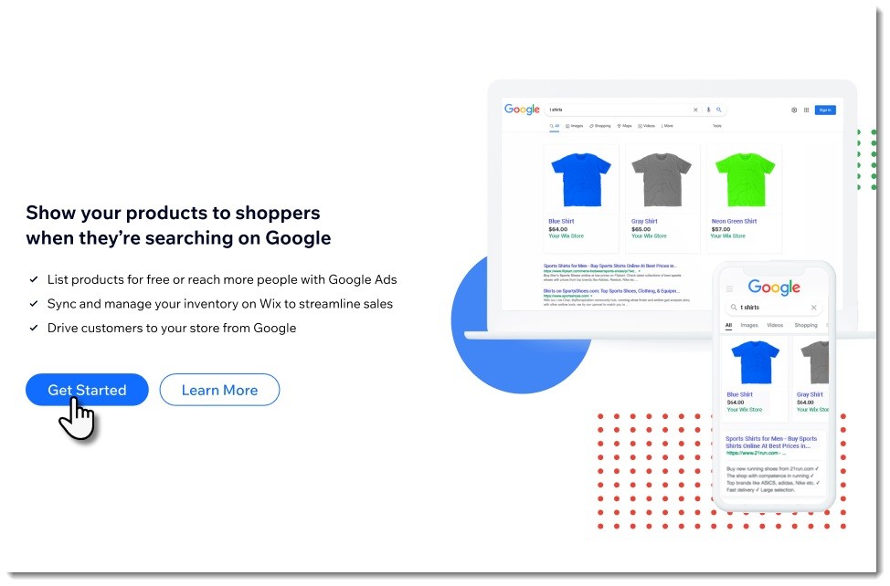 Setting up Google Shopping for the Wix platform
