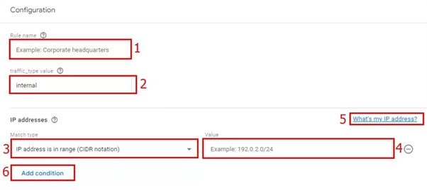 Add IP addresses that need to be filtered