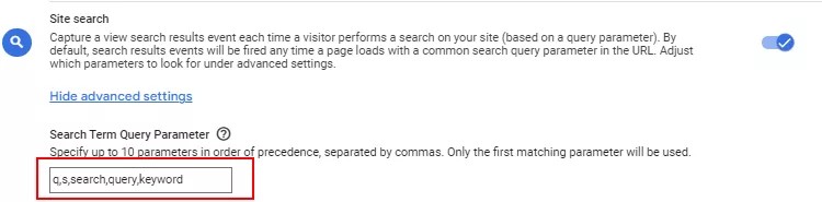 Доступні параметри за промовчанням