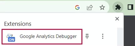Розширення Google Analytics Debugger