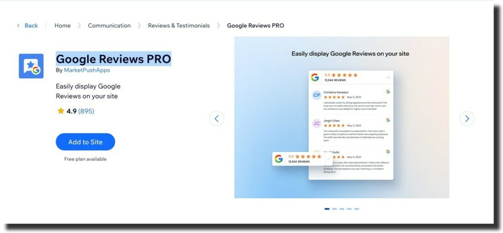 Відгуки з Google