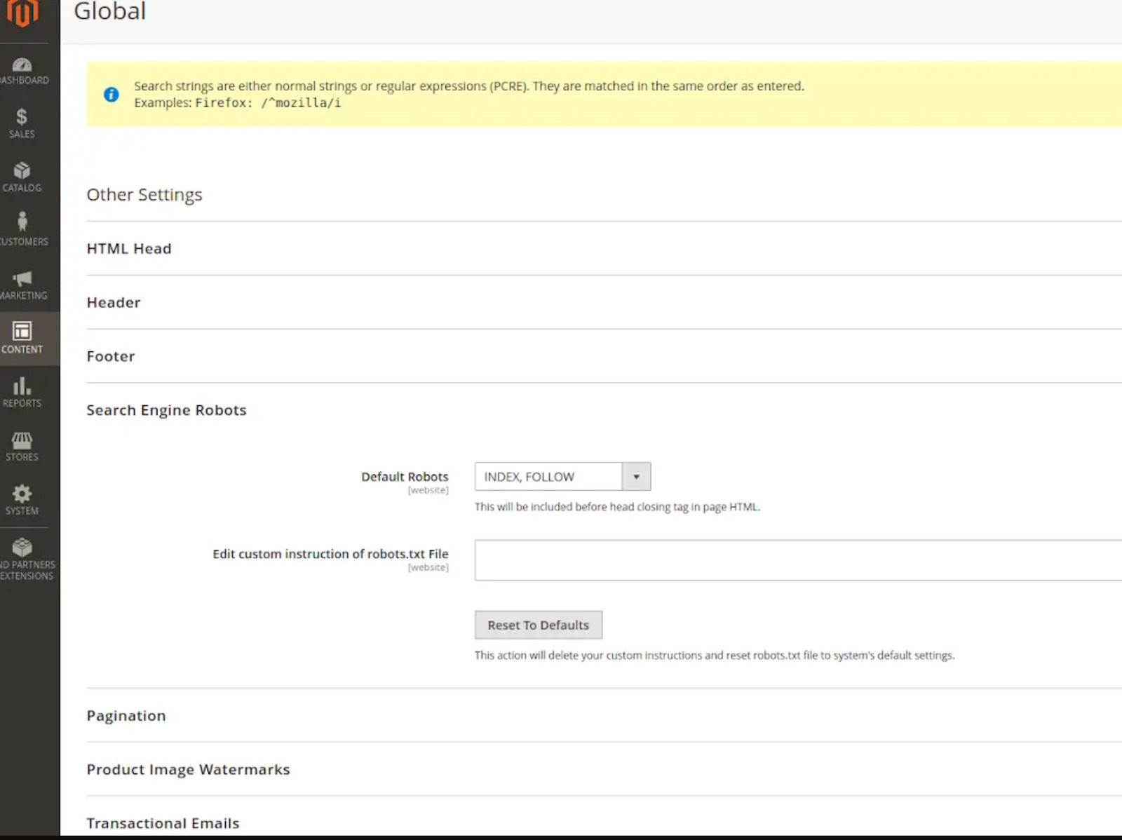 Настраиваем robots.txt на Magento