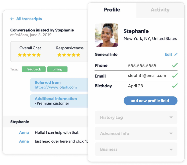 Онлайн-чат Olark для Squarespace CMS