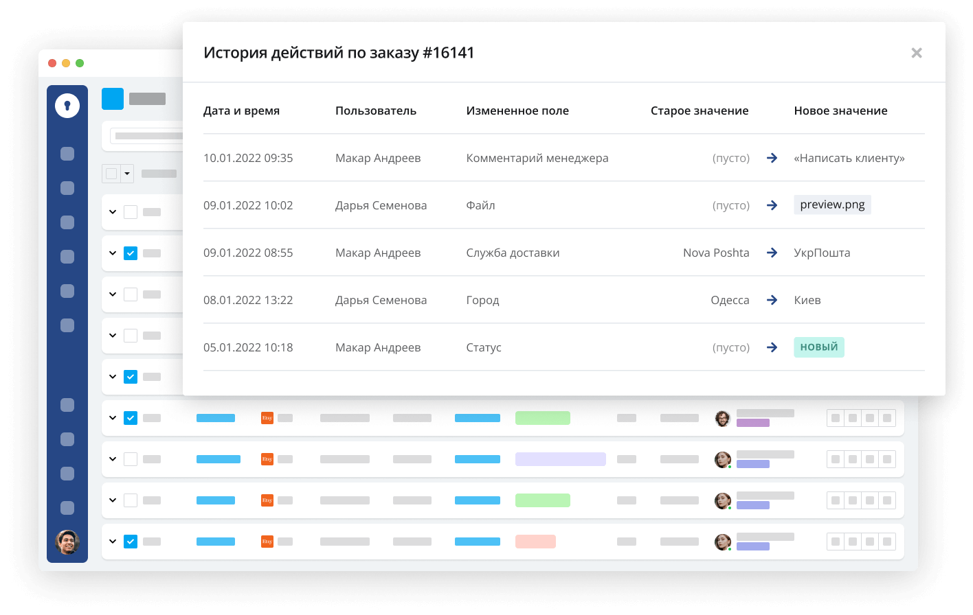 Список задач для менеджеров