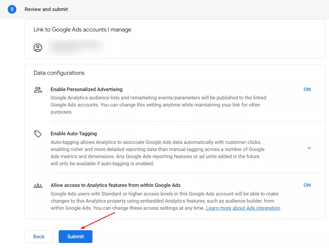 Завершаем настройку интеграции