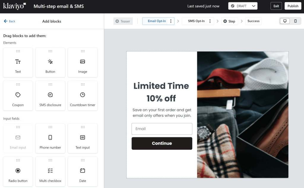 Додаємо підписну форму в Klaviyo