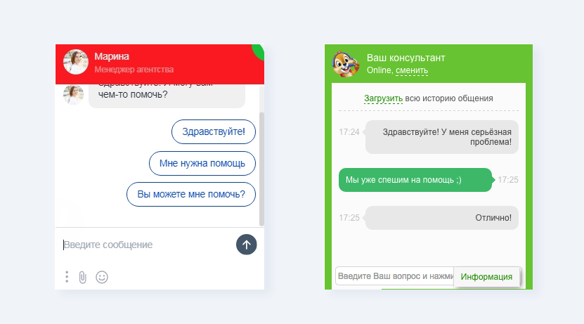 Online chat in the online store