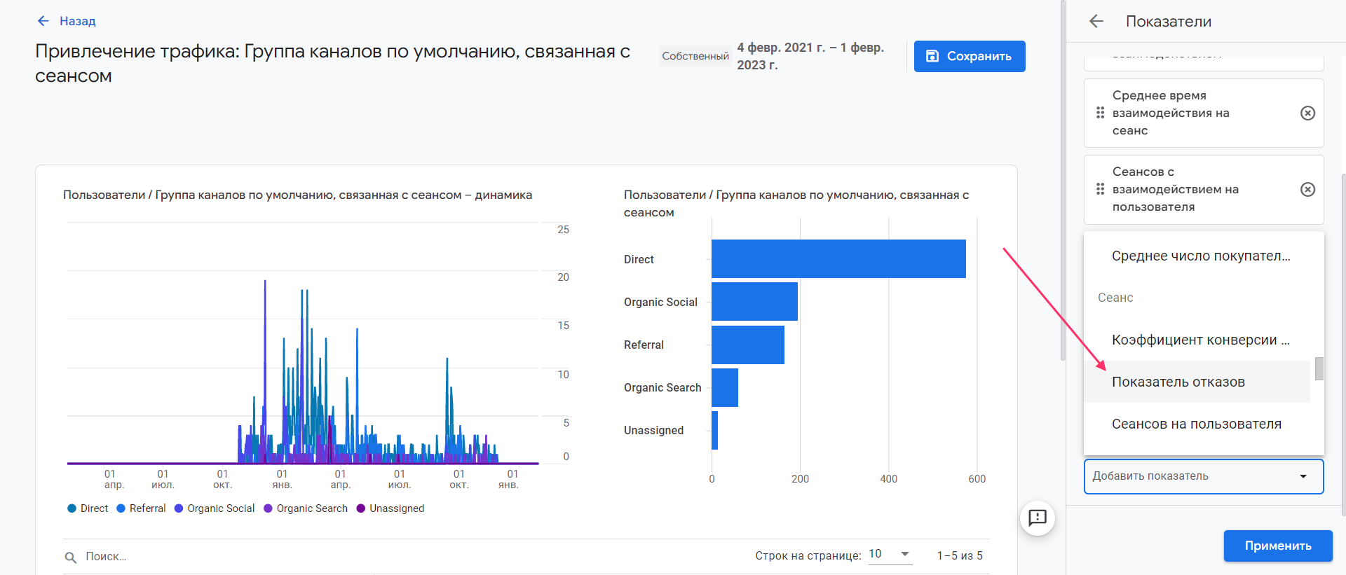 Adding bounce rate to reports