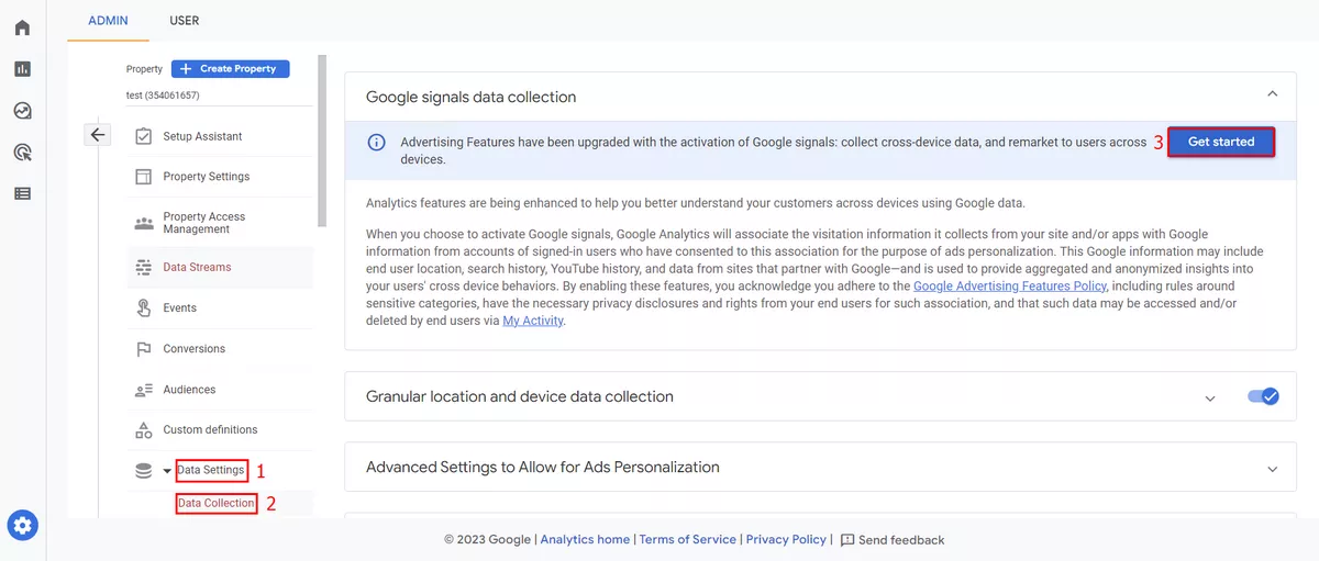 Аудит облікового запису Google Analytics 4