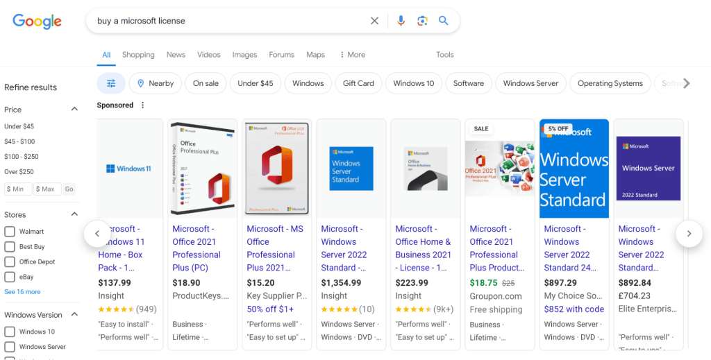 Заблокировали Google рекламу за продажу подделок