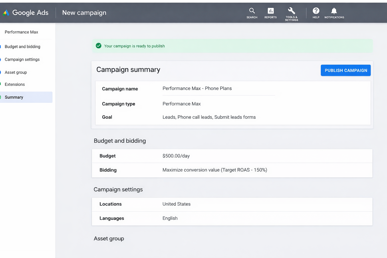 Анализ бюджета в рекламе PMax
