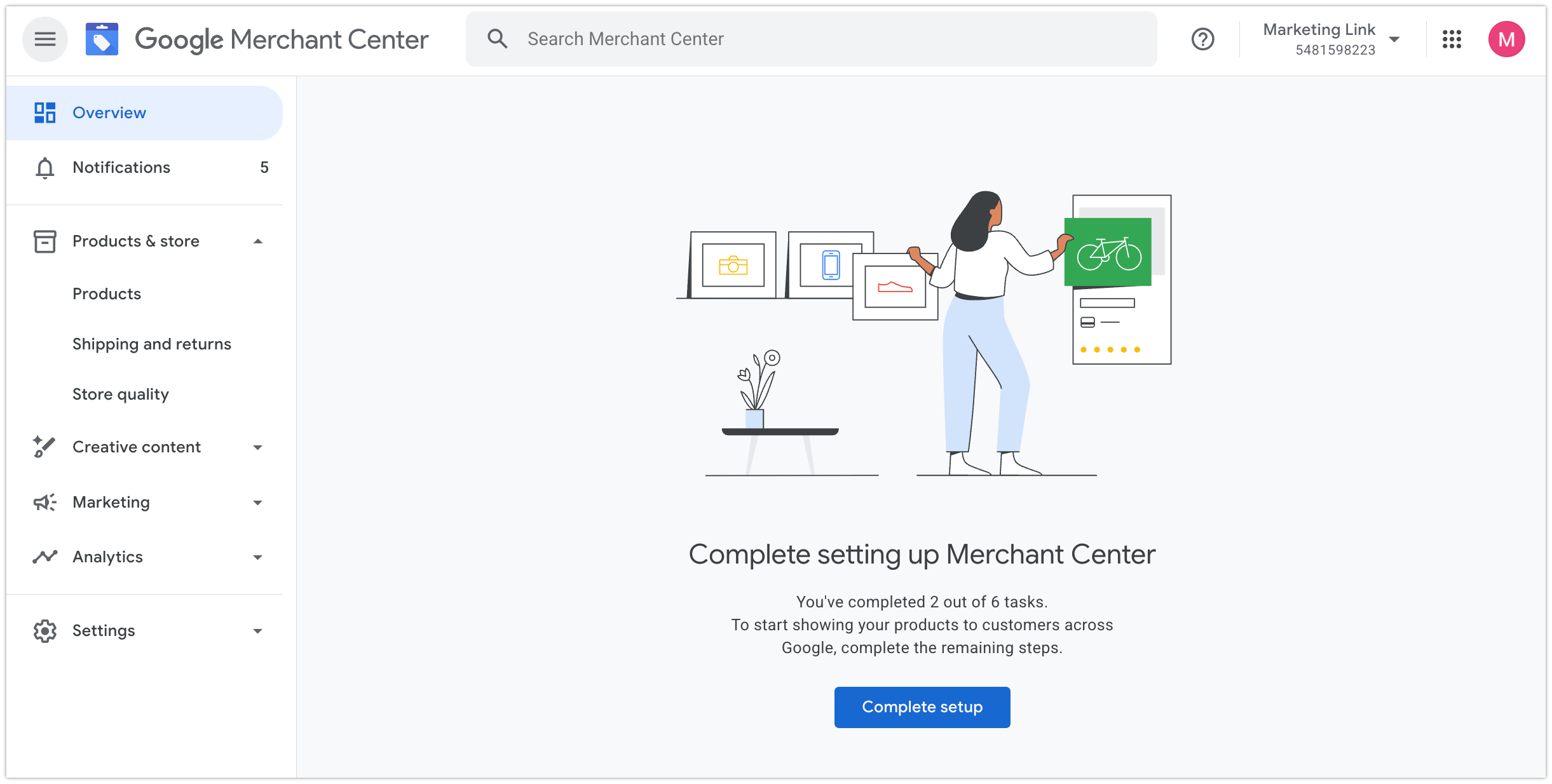 Merchant Center Registration and Setup